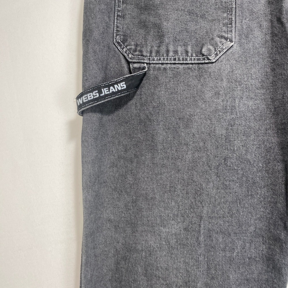 Webs Original Gray Jeans Mens sz 40x30  Black Denim Carpenter Pants - Picture 4 of 13